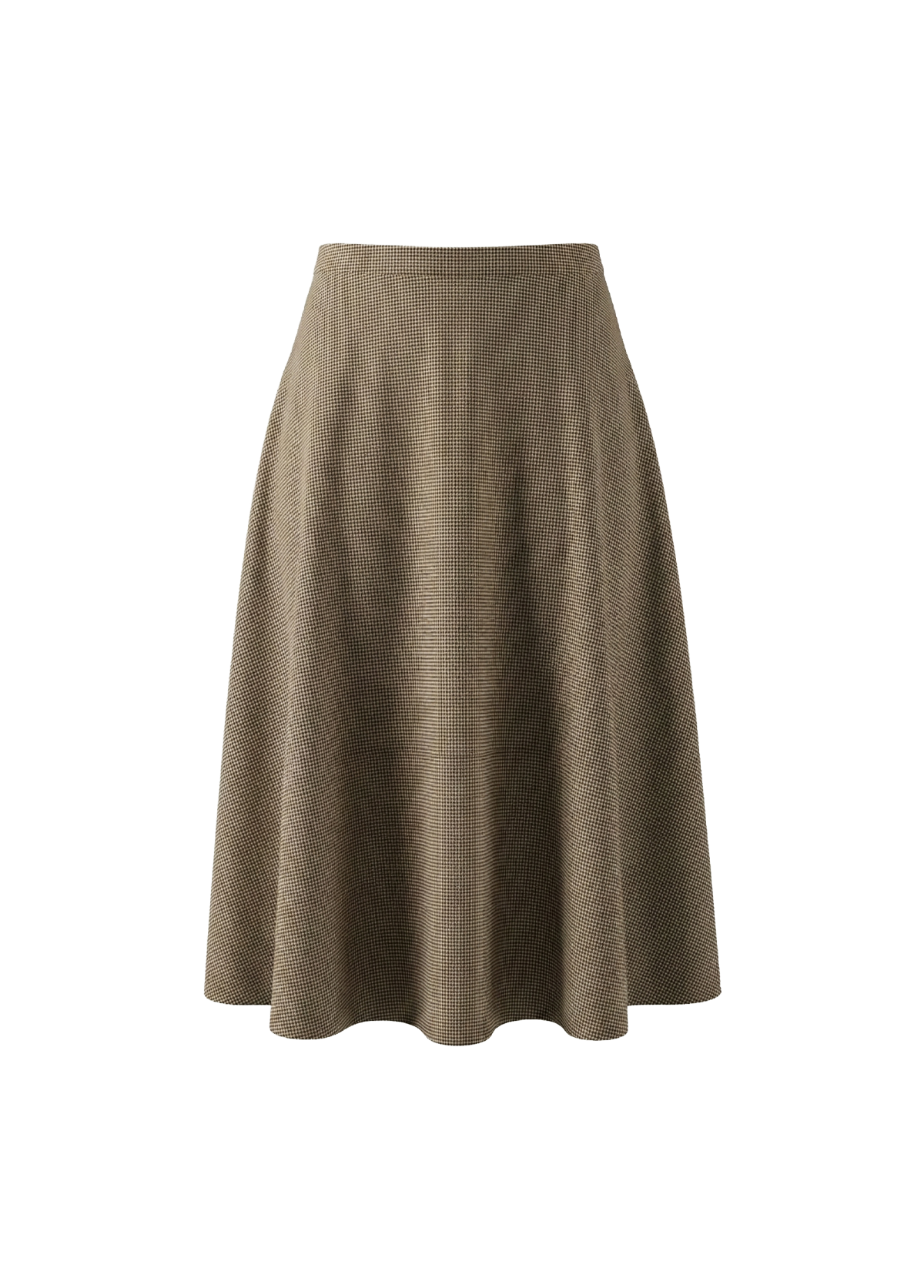 Houndstooth Wool Skirt