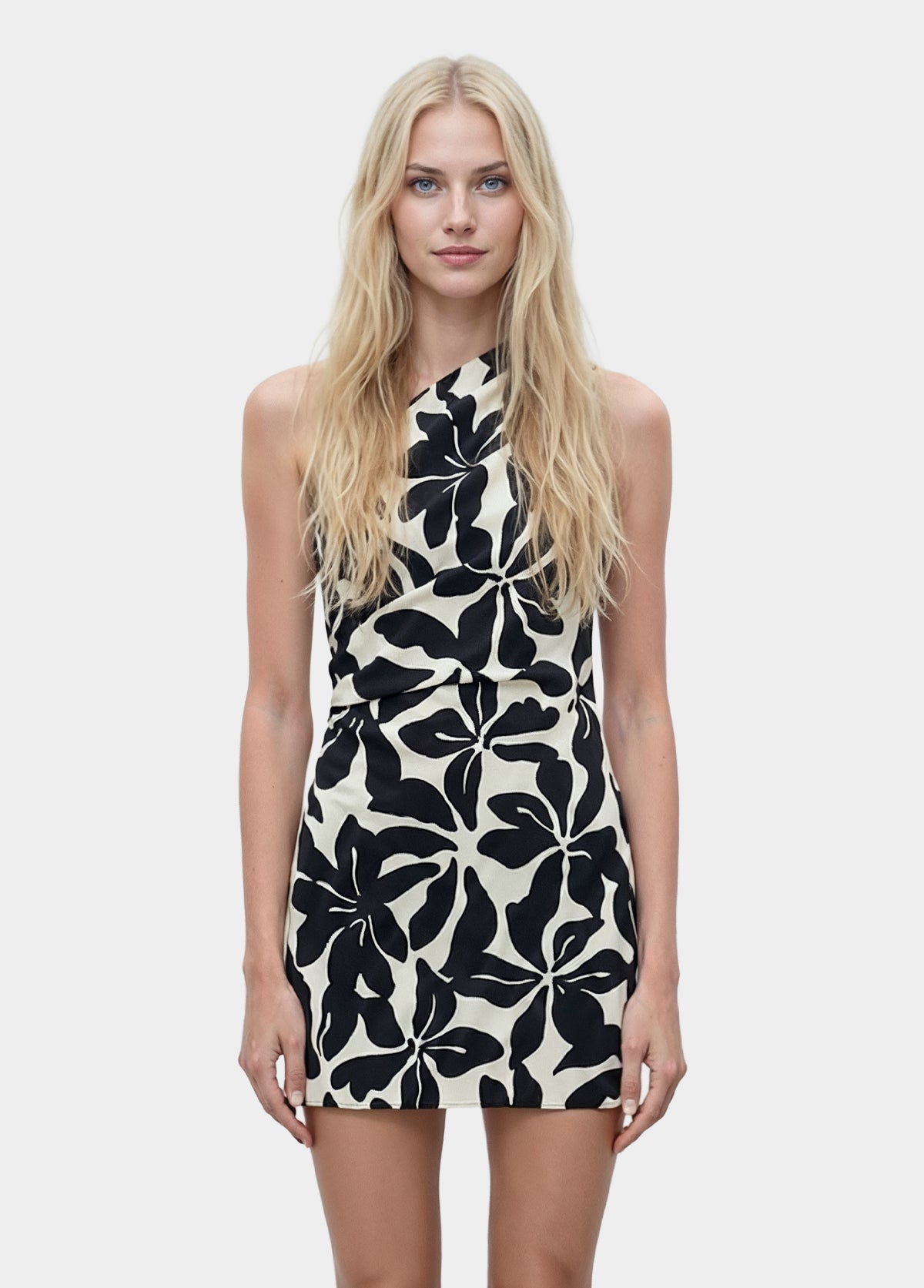 Asymmetric Pleated Dress